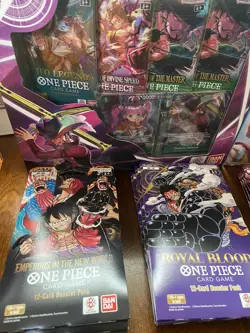 One Piece Card Lot - 2 illustrative Boxes - 1 Double Pack Set & 16 Boosters 9-12 - Image 4
