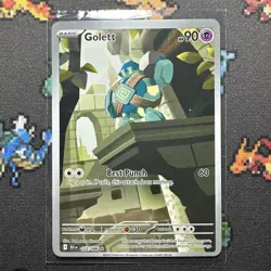 Pokemon TCG Black Bolt Illustration Rare Card Golett 122/086 English NM - Image 1