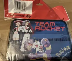 NIP 90s 1998 Pokemon Team Rocket Card Storage Box Tin New But Damaged READ - Image 3