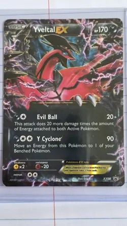 Yveltal EX XY08 Promo Black Star Holo Rare Pokemon Card - Image 1