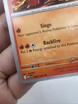 Volcanion 025/132 Non Holo Mega Evolution Uncommon Pokemon 2025 TCG Card NM - Image 5