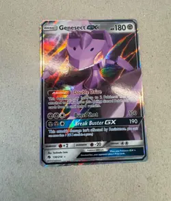 Genesect GX 130/214 Full Art Rare Pokemon Card M/NM Lost Thunder - Image 1