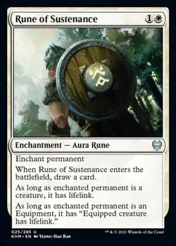 Rune of Sustenance - Light Play MTG Kaldheim - Image 1