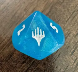 Magic the Gathering MTG Final Fantasy D10 Blue Crystal Prerelease Die Dice - Image 1