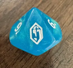 Magic the Gathering MTG Final Fantasy D10 Blue Crystal Prerelease Die Dice - Image 2