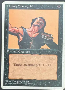 Vintage Magic The Gathering (MTG) : 4th Edition : Unholy Strength - Image 2
