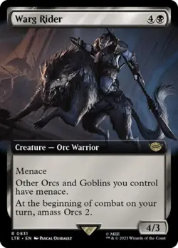 Warg Rider (Extended Art) - Light Play MTG - Image 1