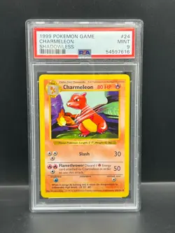 Pokemon PSA 9 MINT Charmeleon 24/102 Base Set SHADOWLESS 1999 S#7616 - Image 1