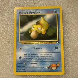 Pokemon TCG Cards Misty's Psyduck 54/132 Gym Heroes Uncommon - Image 1
