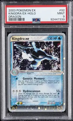 2003 POKEMON EX DRAGON #92 KINGDRA EX-HOLO PSA 9 - Image 1