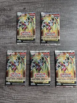 Set of (5) Yugioh Lightning Overdrive 1st Edition Booster Packs **Free Ship** - Image 1