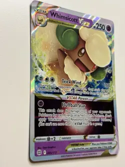 Whimsicott VSTAR 065/172 Brilliant Stars Ultra Rare Holo Pokemon TCG Card NM - Image 2