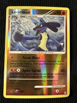 Lucario 2008 Legends Awakened 61/146 Reverse Holo Pokemon Card - Image 1