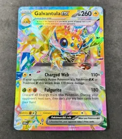 Pokemon Stellar Crown Galvantula EX Ultra Rare Card 051/142 NM - Image 1