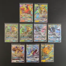 Pokemon TCG Lot of (9) Sun & Moon Full Art Holo Promo Cards NM - Image 1