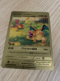 Pokemon Charmander, Charmeleon & Charizard GX Gold Foil Art Card 1/1 Promo Rare - Image 1
