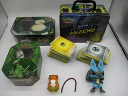 POKEMON TCG HUGE LOT OF ENERGY CARDS/TINS & FIGURES PRE-OWNED - Image 1