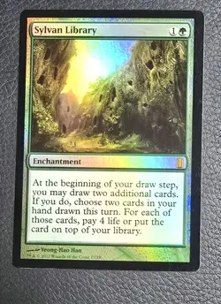 Sylvan Library Commander's Arsenal Foil MTG LP Magic Enchantment Card - Image 1