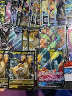 Bulk Pokemon Lot of 90 V VMAX VSTAR Sword and Shield era cards near mint to mint - Image 4