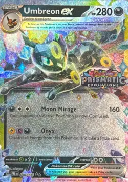 Prismatic Evolutions Umbreon Surprise Box Sealed Stamped EX Promo Card - Image 1
