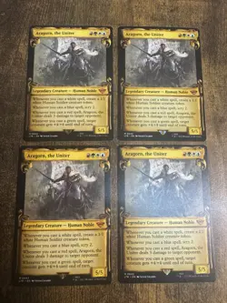 4x Aragorn, the Uniter Showcase Scrolls LoTR Mtg Pack Fresh - Image 1