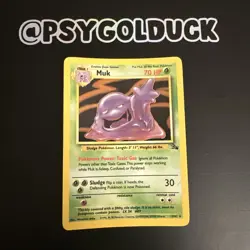 Muk 13/62 Fossil Pokemon Card - LP - Image 1