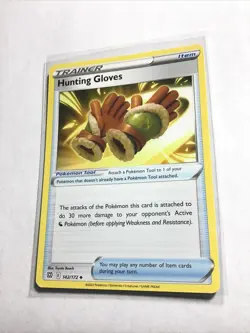 HUNTING GLOVES - 142/172 - Brilliant Stars - Pokemon Card - NM - Image 1