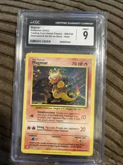 Pokemon TCG Magmar Holo Card CGC Mint 9 006/034 Classic Collection - Image 1
