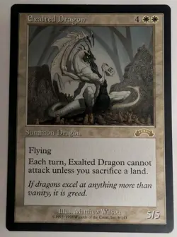 MTG - Exalted Dragon - Exodus - R - 6 - Image 1