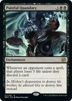 1 x Painful Quandary - Foil - The Brothers' War - NM-Mint - MTG - Image 1