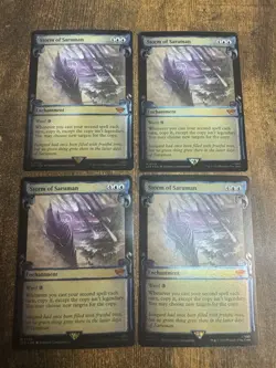 4x Storm of Saruman FOIL Showcase Scrolls Lord of the Rings Mtg Pack Fresh - Image 1