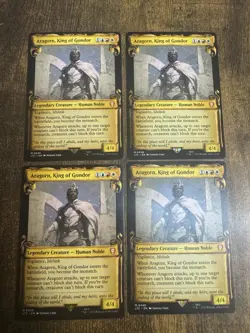 4x Aragorn, King of Gondor Showcase Scrolls Lord of the Rings Mtg Pack Fresh - Image 1