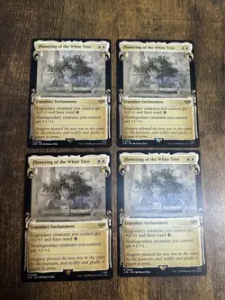 4x Flowering of the White Tree Showcase Scrolls LotR Mtg Pack Fresh - Image 1