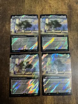 4x Flowering of the White Tree Surge Foil Extended Art LTR MTG Pack Fresh - Image 1