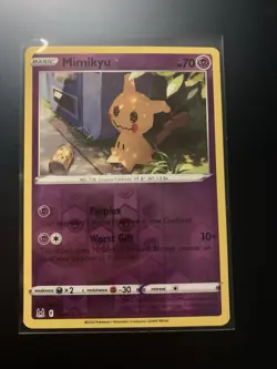 Mimikyu Pokemon Trading Card Holo Sun & Moon Series 80/196 - Image 1