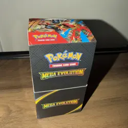 Pokemon TCG Mega Evolution Half Booster Box not SEALED (18 packs) in hand - Image 1