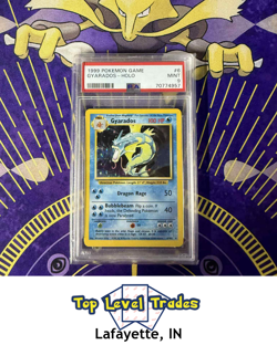 1999 POKEMON BASE SET UNLIMITED #6 GYARADOS-HOLO PSA 9 - Image 1