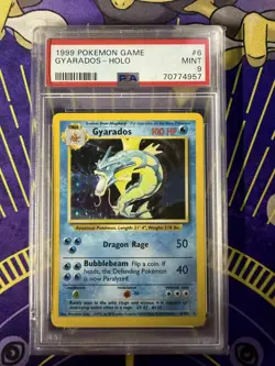 1999 POKEMON BASE SET UNLIMITED #6 GYARADOS-HOLO PSA 9 - Image 2