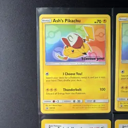 Pokemon Black Star Promo Lot Ashs Pikachu SM108 + Team Rockets Meowth 18 WOTC - Image 3