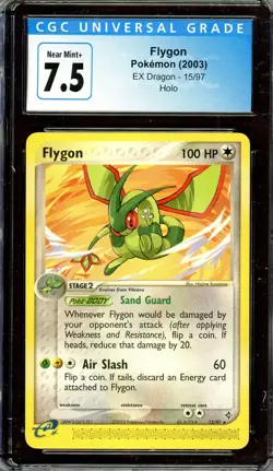 FLYGON ~ 2003 Pokemon EX Dragon Holo #15/97 ~ Graded CGC 7.5 NEAR MINT+ - Image 1