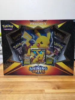 Pokemon TCG: Shining Fates Pikachu V Collection Box: NEW FACTORY SEALED - Image 1