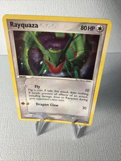 Pokemon Rayquaza 3/17 Holo Pop Series 1 Moderate Play - Image 2