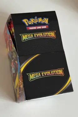 Pokemon TCG Mega Evolution Half Booster Box not SEALED (18 packs) in hand - Image 1