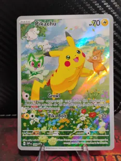 Pokemon TCG Pikachu #088 SVP Black Star Promo Holo Full Art English NM - Image 1