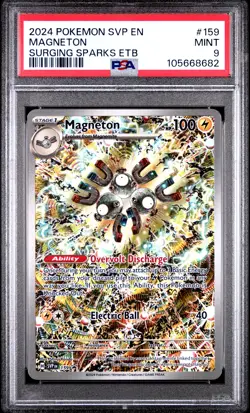 2024 POKEMON SVP EN-SV BLACK STAR PROMO #159 MAGNETON PSA 9 - Image 1