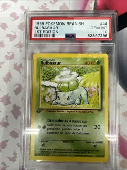 1999 Pokemon Spanish Bulbasaur 1st Edition Base Set 44/102 Gem Mint Psa 10 - Image 1