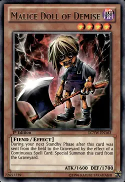 Malice Doll Of Demise - Rare 1st Edition LCYW-EN163 - MP - YuGiOh - Image 1