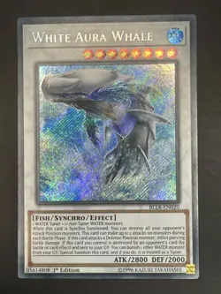 YUGIOH WHITE AURA WHALE SECRET RARE 1ST EDITION NEAR MINT BLLR-EN020 - Image 1