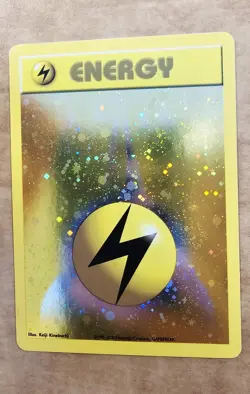 Lightning Energy WOTC League Promo Pokemon Card TCG Overlap Double SWIRL LP/NM - Image 1