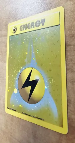 Lightning Energy WOTC League Promo Pokemon Card TCG Overlap Double SWIRL LP/NM - Image 3